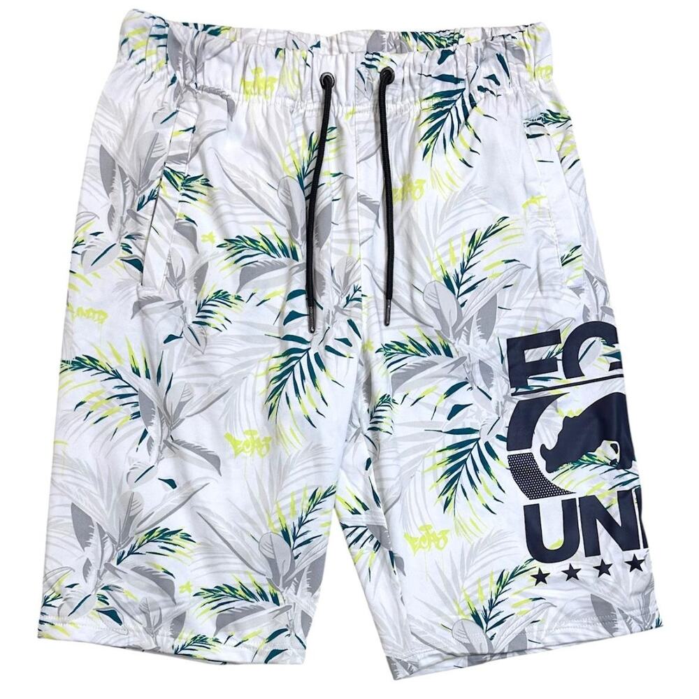 Ecko Unltd Men's Hawaiian Floral Activewear Sweat Shorts